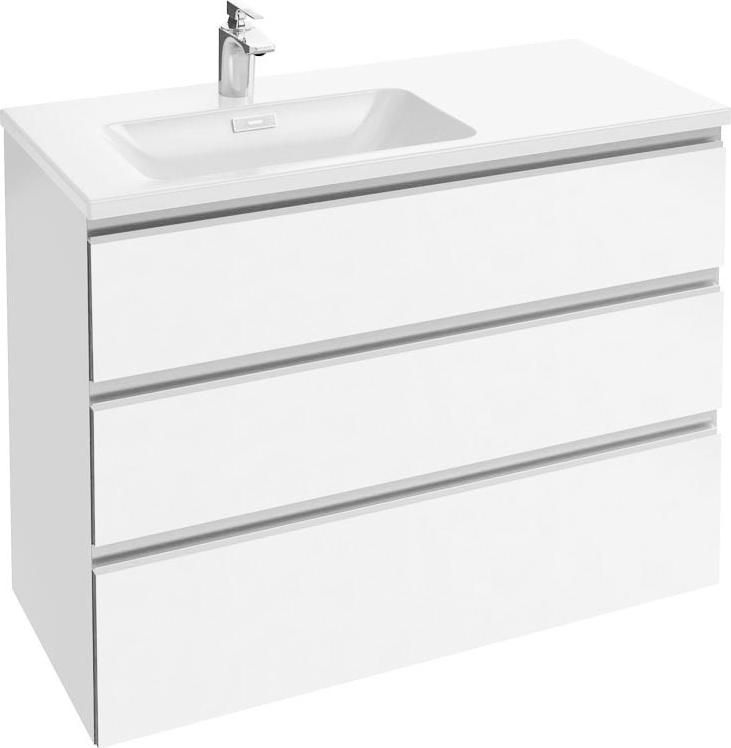 EB2045-RA-N18 тумба под раковину VOX, 3 выдв. ящ., встр.ручки 100х46х73,4 (белый) (274705)