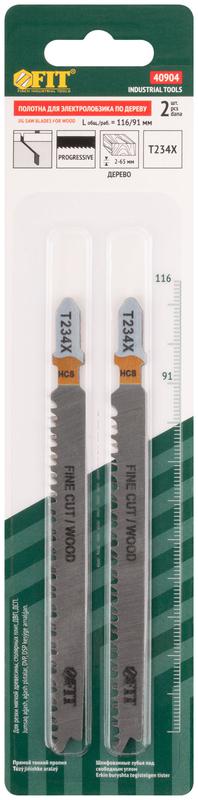 Полотно по дереву HCS шлифованные под свободным углом зубья 116/91мм переменный шаг (T234X) (уп.2шт) FIT 40904