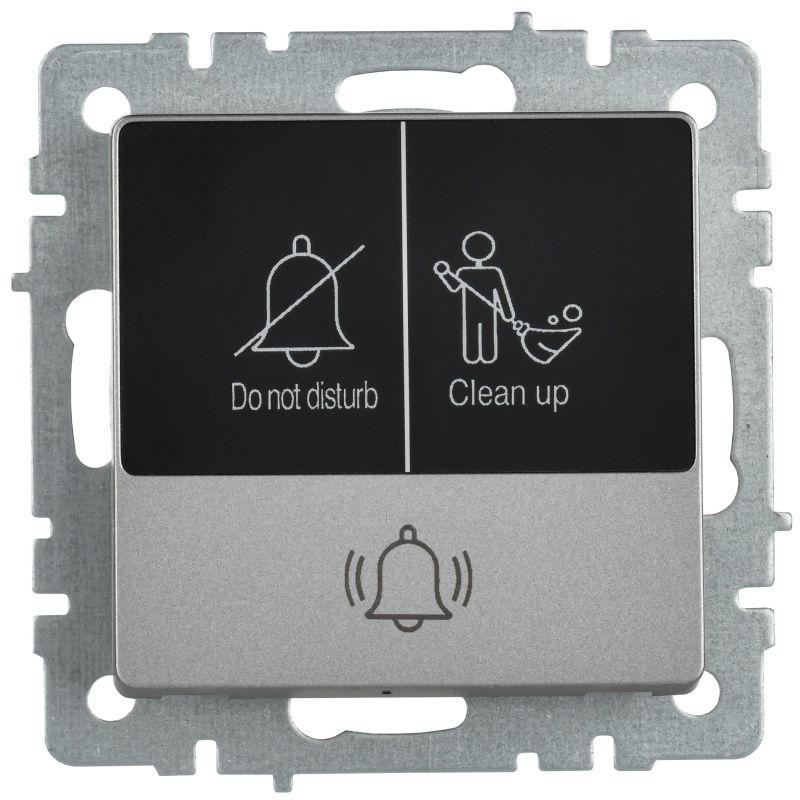 Кнопка звонка BRITE 10А ВС10-1-9-БрС для отелей с индик. механизм сталь IEK BR-V14-2-10-K46