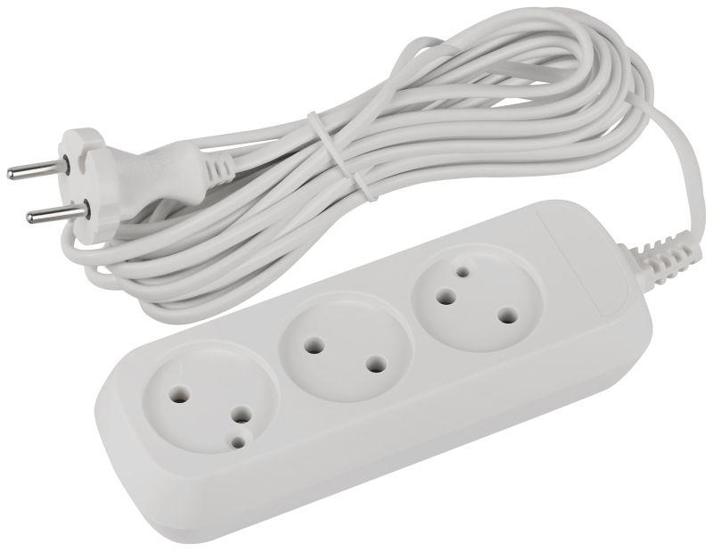 Удлинитель 3х5м без заземл. ШВВП 2х0.75 UDL-6-350 Greenline Эра Б0065070