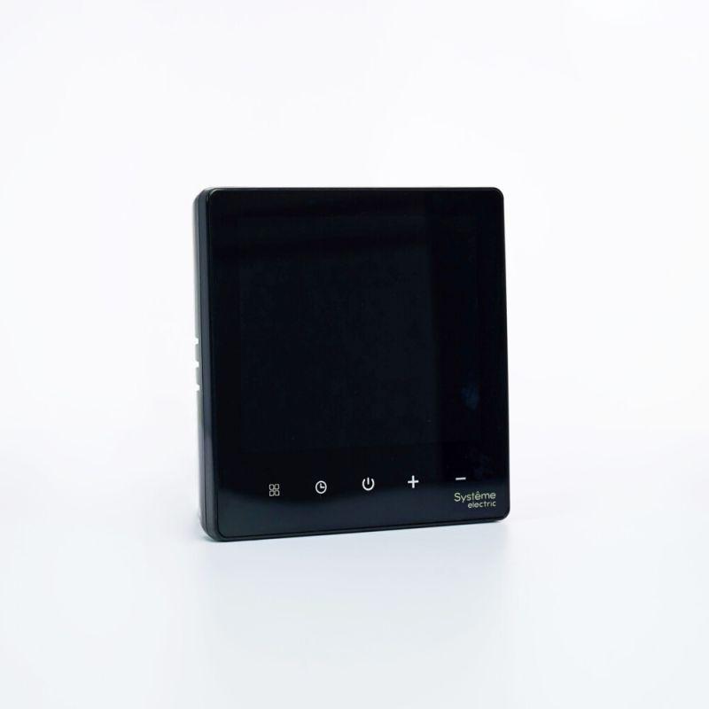 Термостат программируемый ArtGallery 16А с Wi-Fi для электрич. теплого пола моноблочный черн. SE GAL001038