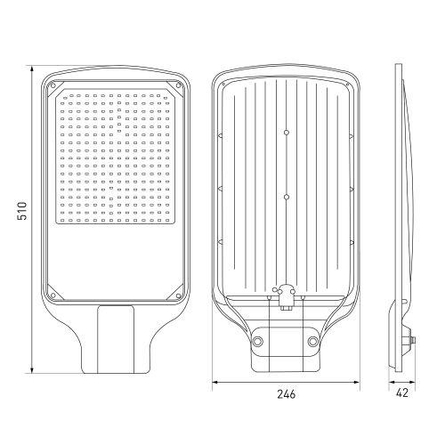 Светильник светодиодный SPP-504-0-50K-150 150Вт 5000К IP65 15000лм КСС Д DOB SMD 48мм уличный черн. Эра Б0062693
