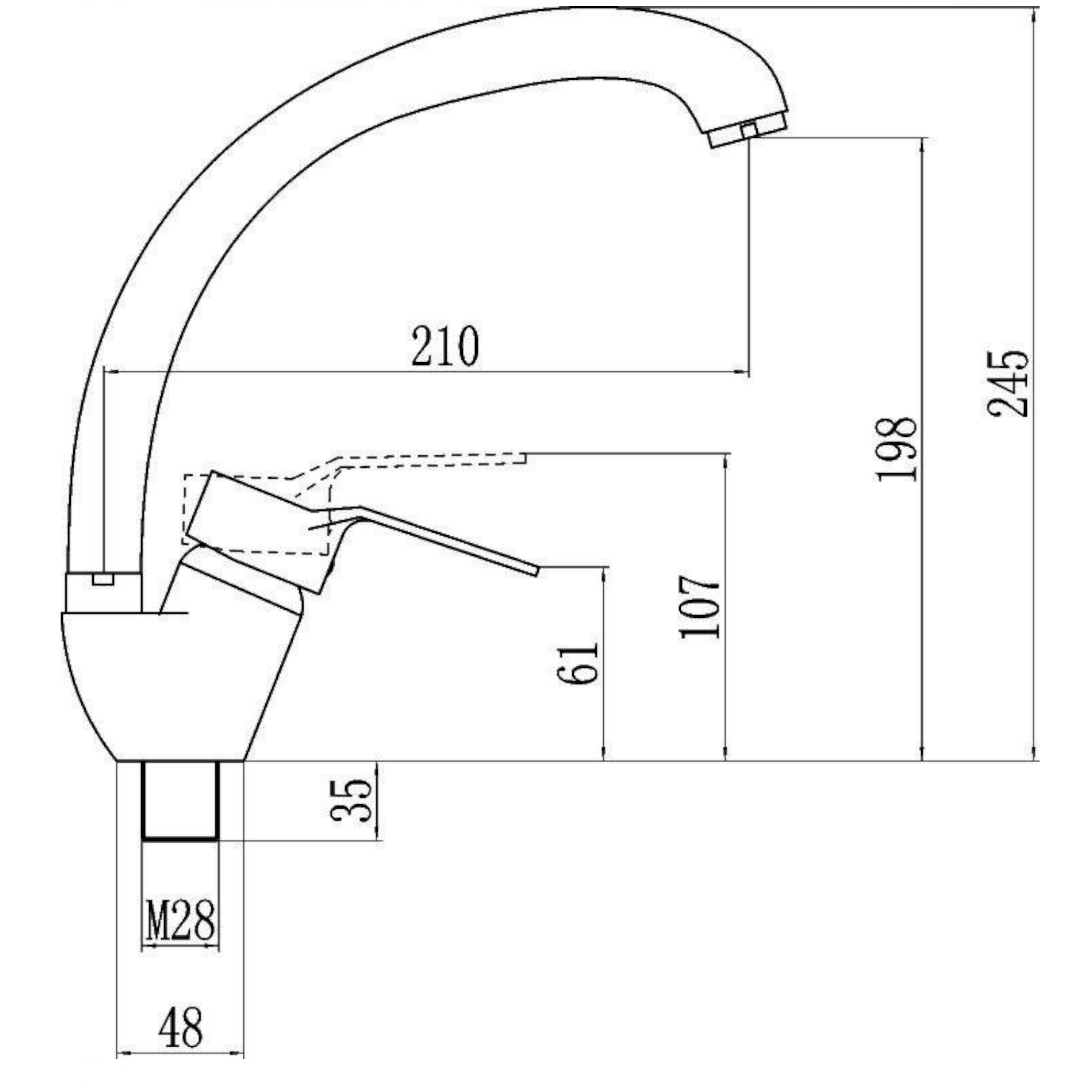 Смеситель для кухни Fmark FM4163, хром