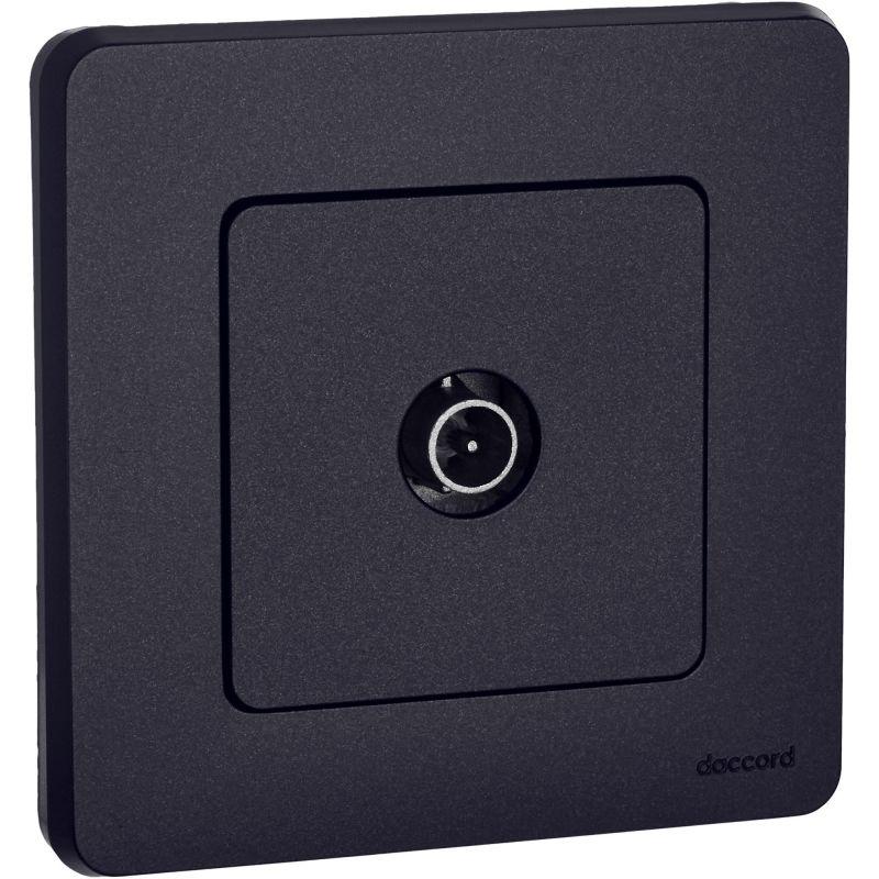 Розетка телевизионная проходная TV Inspiria 14дБ 5-862мГц механизм антрацит IEK 673863