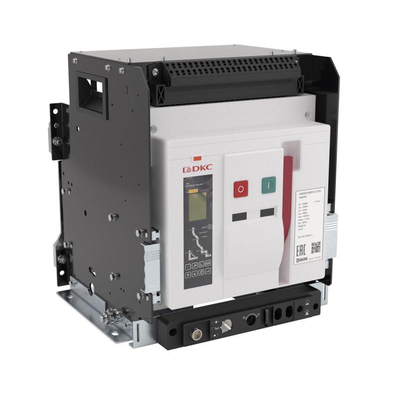 Выключатель автоматический воздушный AGS12S 3Р 1250 А 80кА расцепитель 3H выкатн. управление 220В AC горизонт. подключение YON AGS12S-N3DH-6-222K