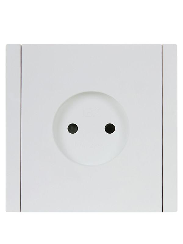 Розетка СП FORTE&PIANO FP217 10А без заземл. защ. шторки винт. крепл. бел. IEK FP-R13-10-K01