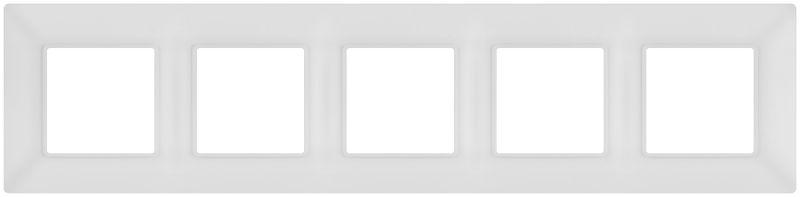 Рамка 5-м Elegance 14-5005-01М для розеток и выключателей матов. бел. Эра Б0065820