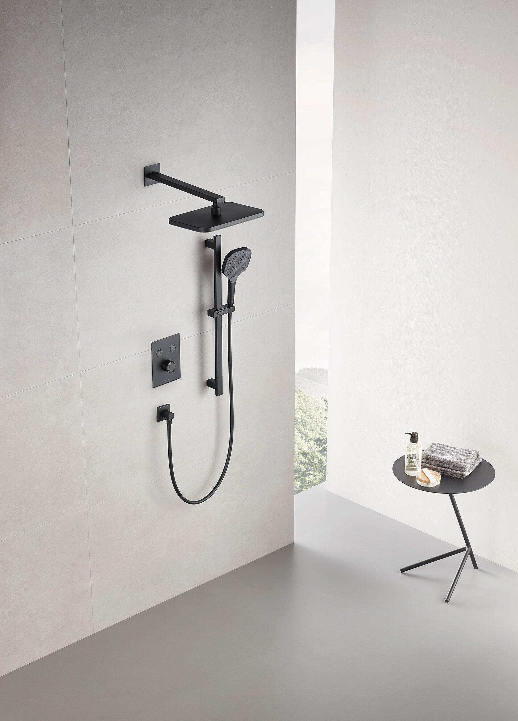 Душевой комплект ARROW AG3733SHMB-1 c внутренней частью, черный матовый