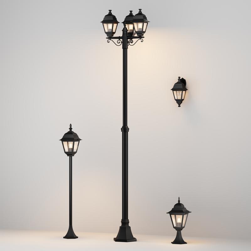 Светильник Abbey Road 3х60Вт E27 IP44 садово-парковый Maytoni O003FL-03B