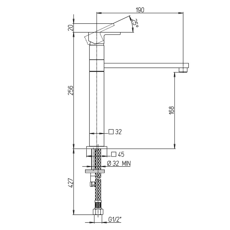 Смеситель Paini Dax-R 84CR579RSKM для кухни
