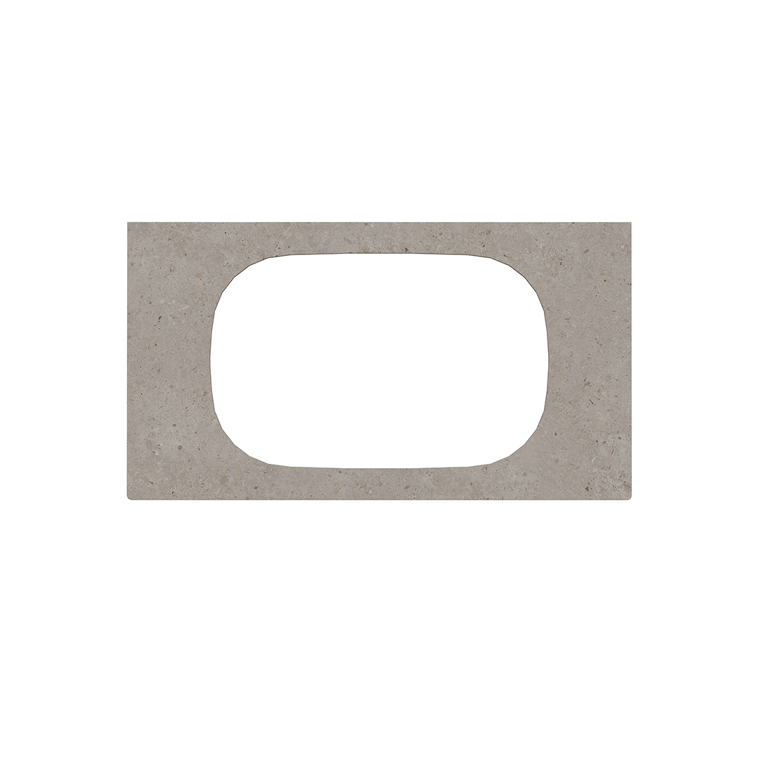 Спец. изд. декоративное для раковин, встраив. сверху MAGICA Риккарди 90 см, серый матовый (без отв.)