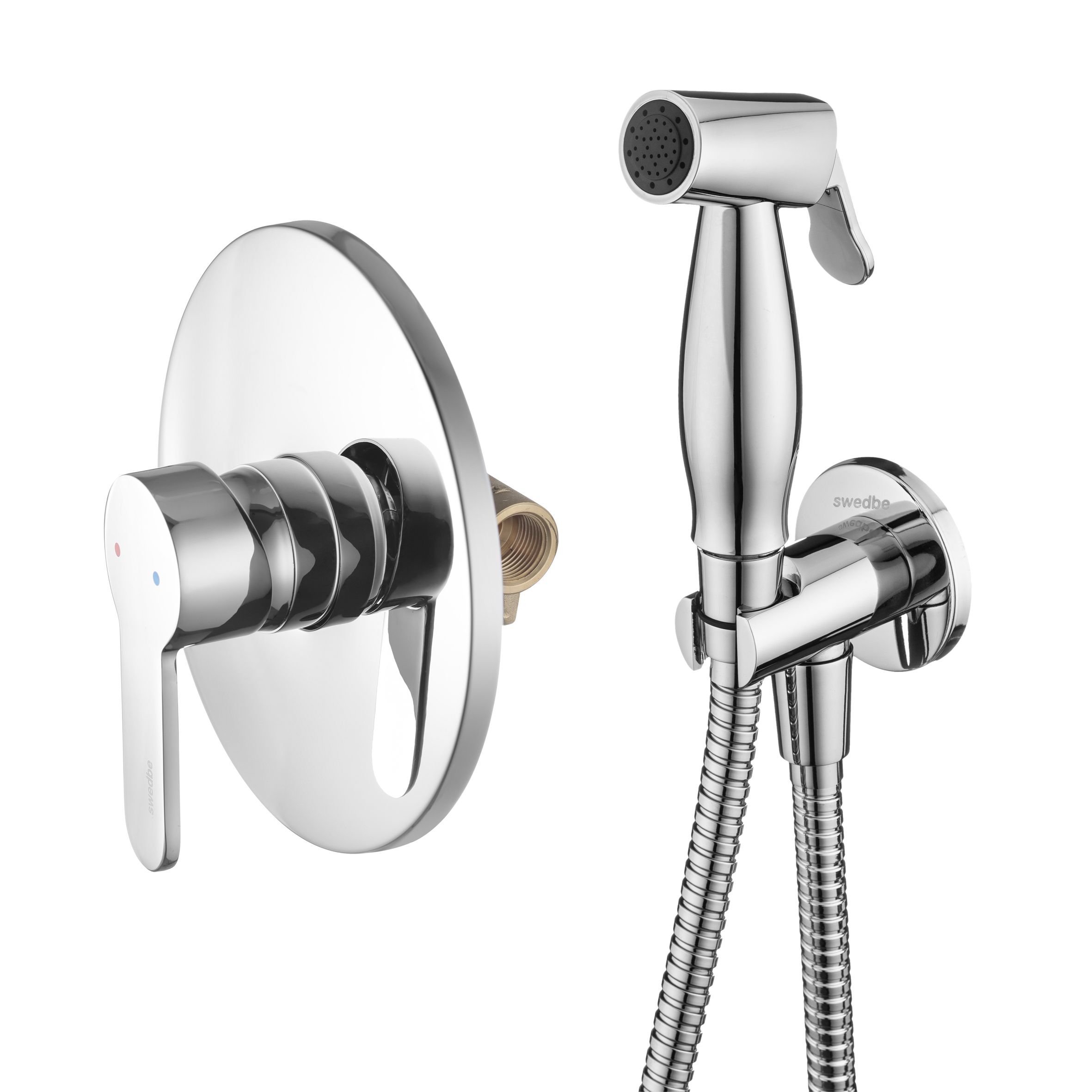 Гигиенический набор со встраиваемым смесителем Swedbe Platta 5525