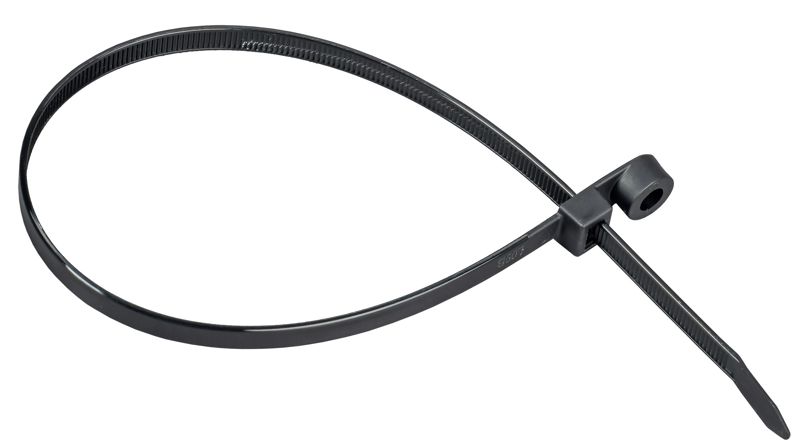 Хомут 7.6х400мм P6.6 с винтовым креплением черн. (уп.100шт) IEK UHH12-D076-400-100-K02