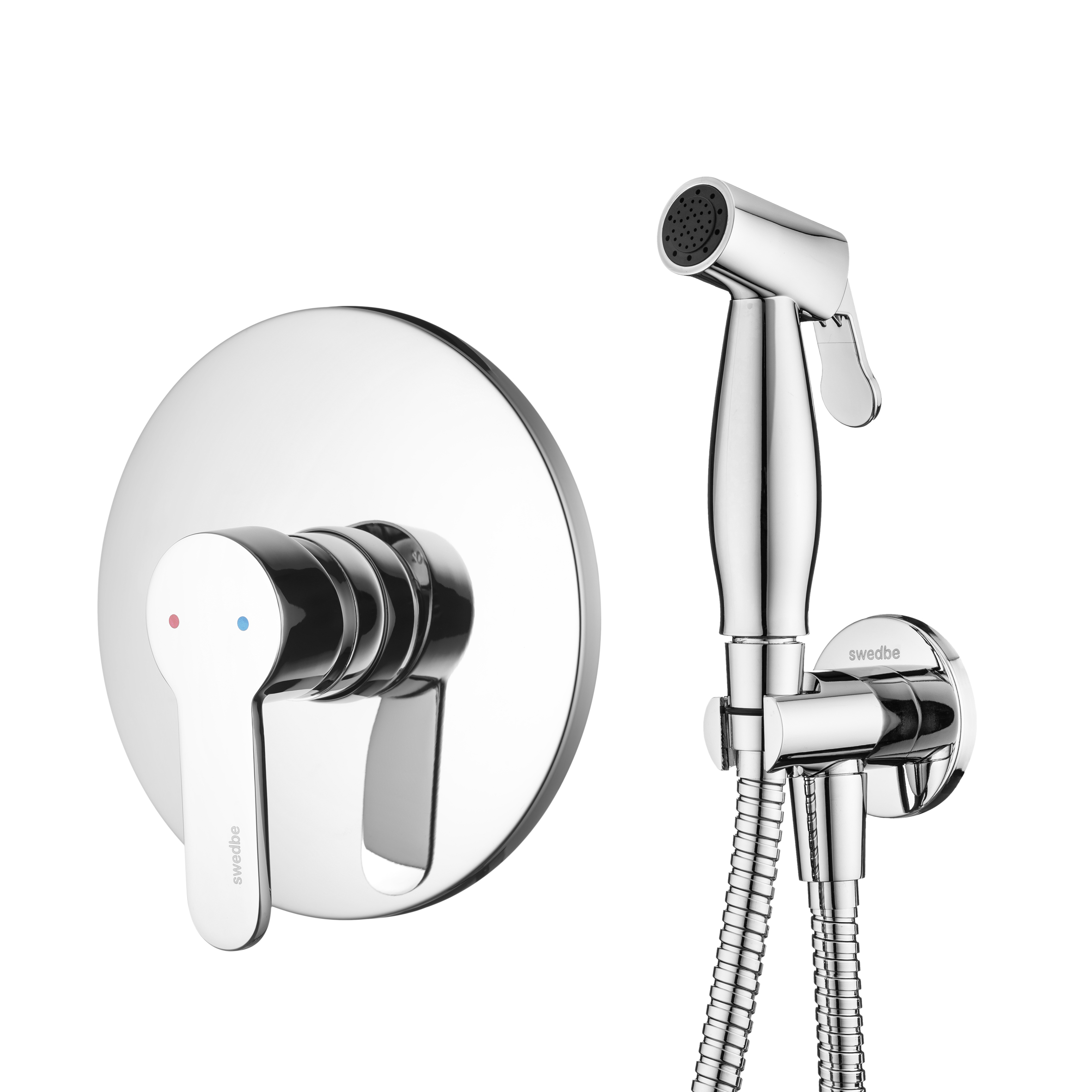 Гигиенический набор со встраиваемым смесителем Swedbe Platta 5525