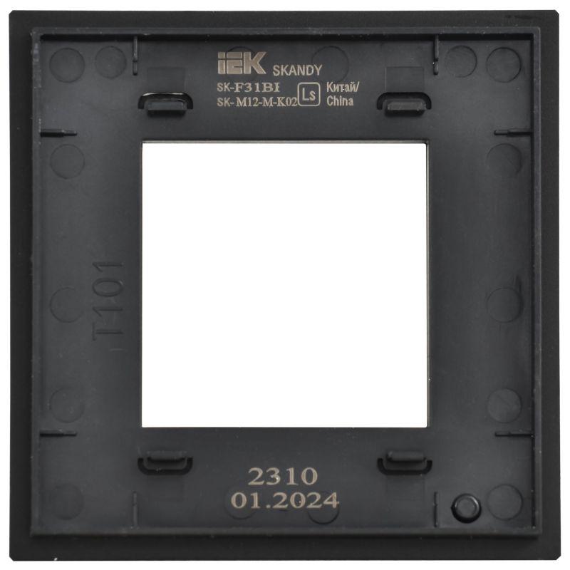 Рамка 1-м SKANDY SK-F31Bl металл черн. IEK SK-M12-M-K02