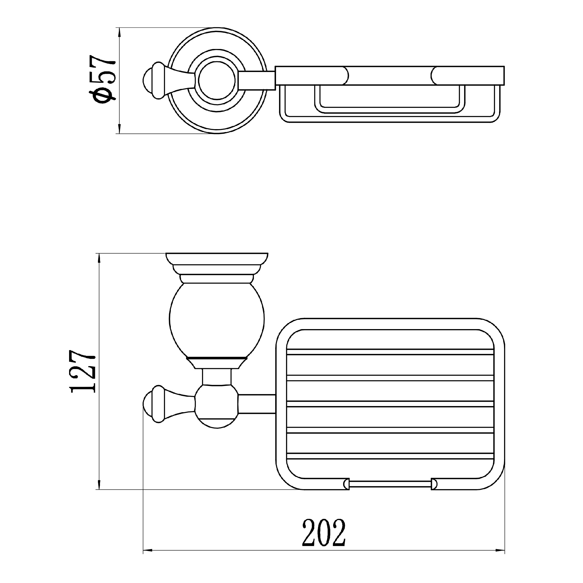 Мыльница Savol S-005732B, золото