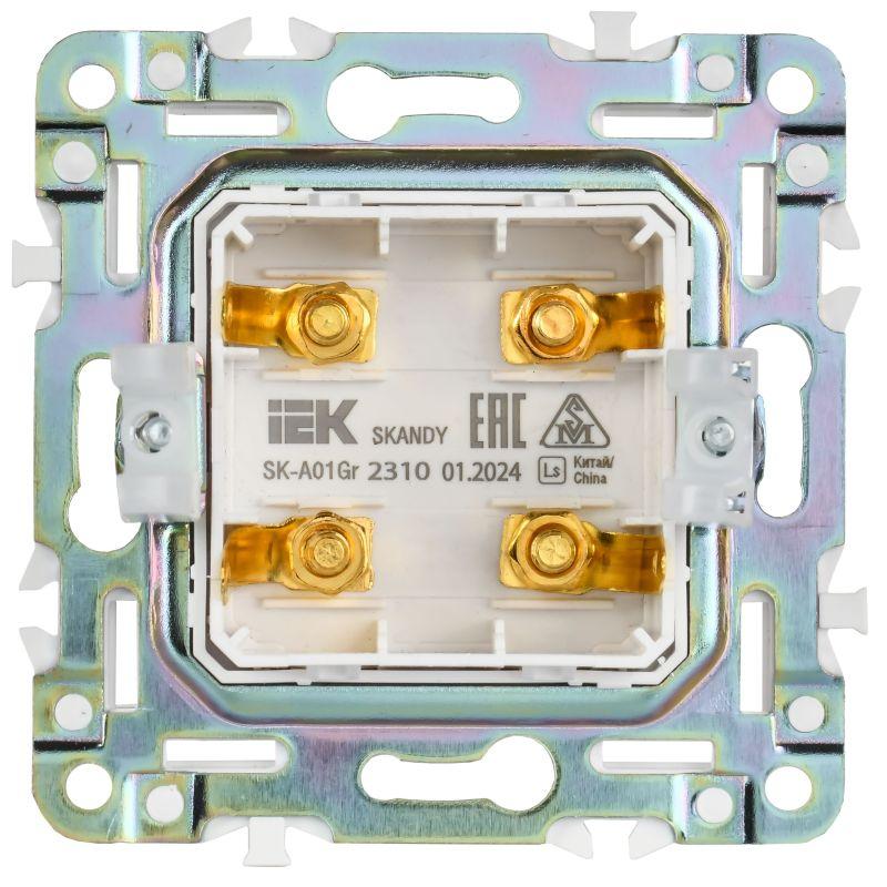 Аудиорозетка 4-м SKANDY SK-A01Gr сер. IEK SK-S40-K03