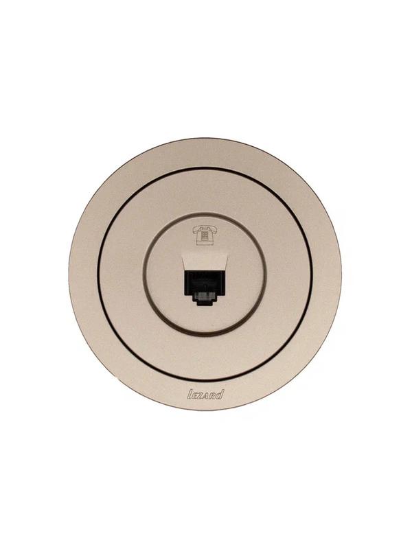 Розетка телефонная СП OSEN RJ11 евро механизм титан LEZARD 743-3788-137