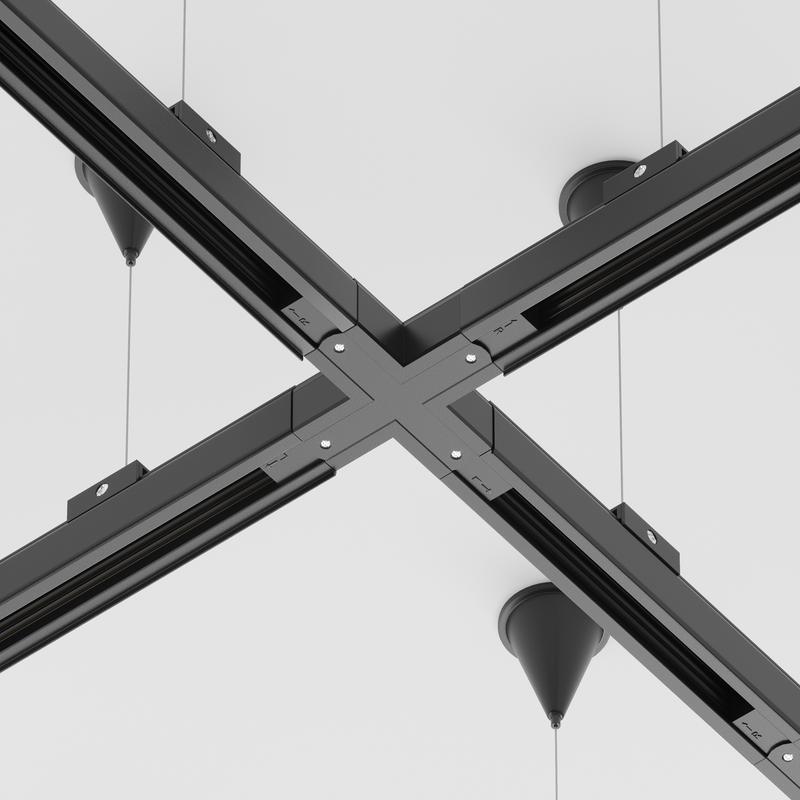 Коннектор Х-образный Trinity черн. Voltega TRA-VGL005CX-31B