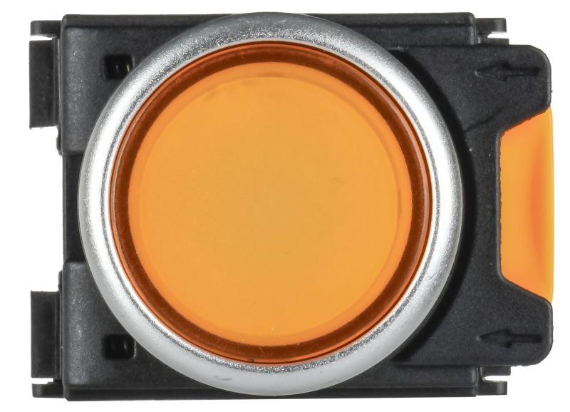 Кнопка d22мм 1НО+1НЗ MASTER с подсветкой и фиксацией желт. IEK MI-BT60-11TD-3-11-K05