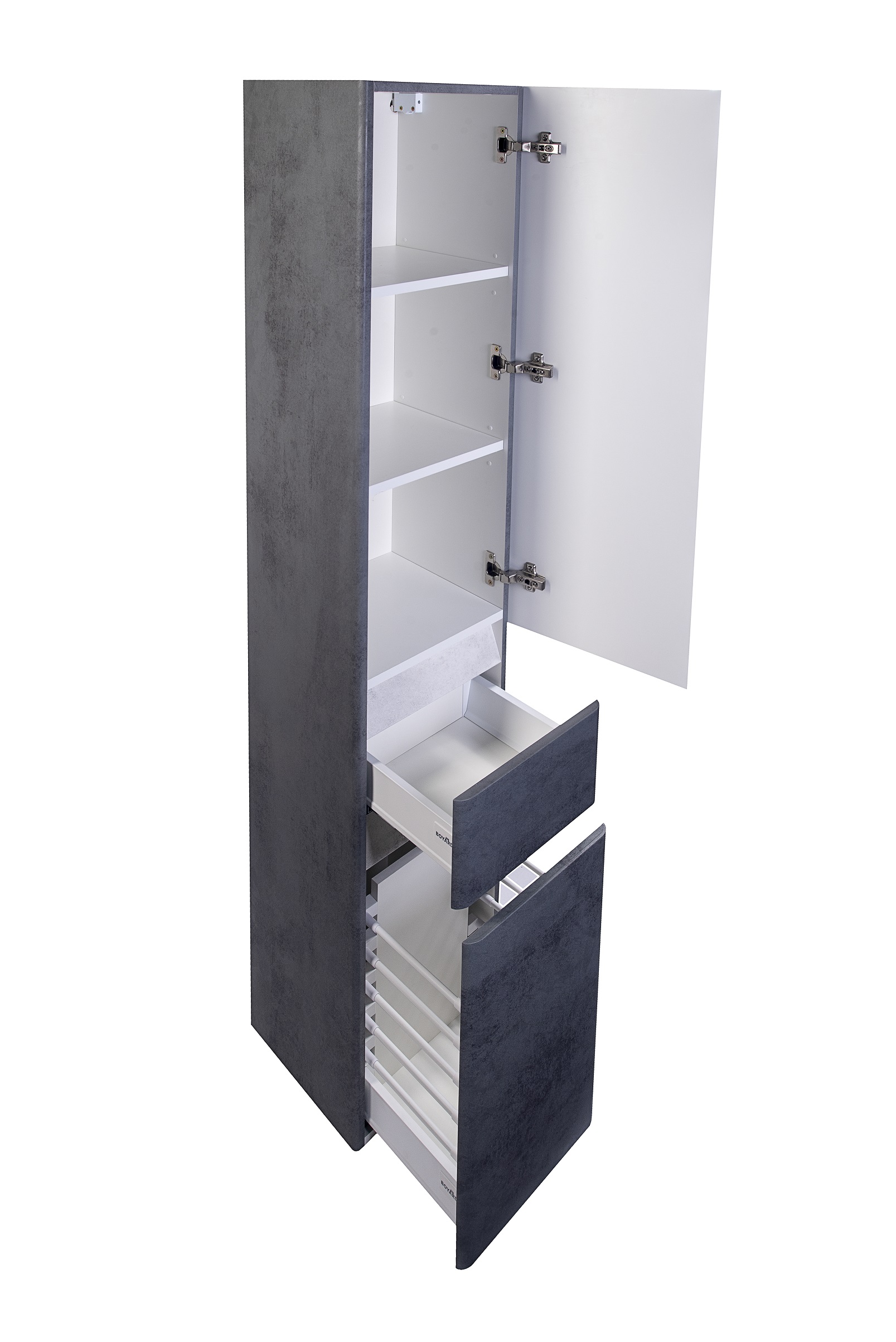 Колонна универсальная "Атлантика 35" с корзиной, Люкс бетон темный, PLUS