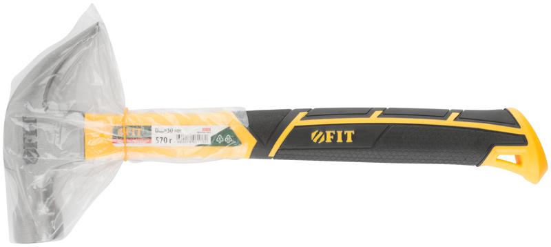 Молоток-гвоздодер Профи 30мм 570г фибергласовая усилен. ручка FIT 44780