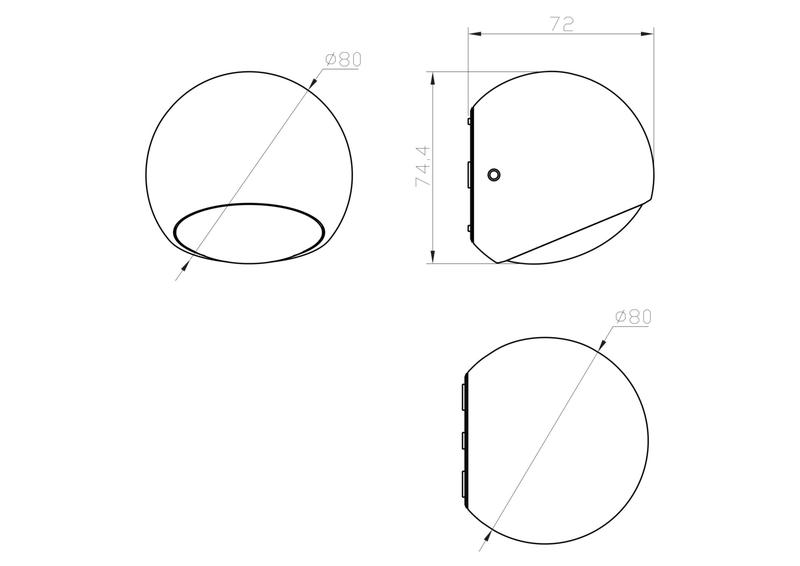 Светильник Stream 3Вт 3000К IP54 бра настен. Maytoni O032WL-L3W3K