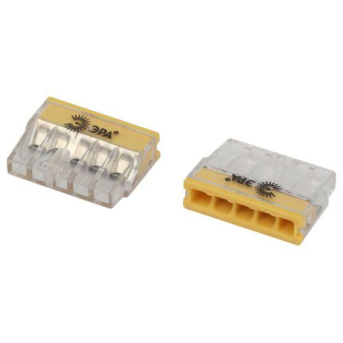 Клемма быстрозажимная компактная 2273-205 5-проводная 0.2-2.5кв.мм NO-225-360 (уп.30шт) Эра Б0067925