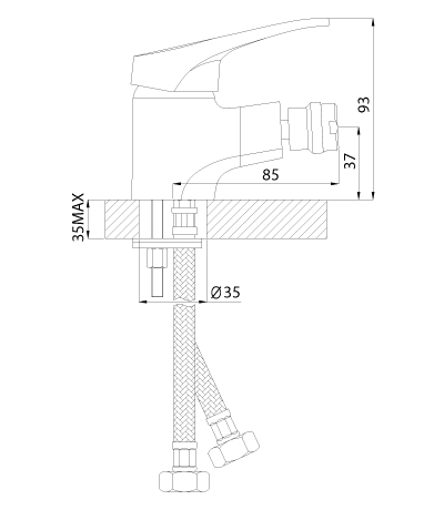 Смеситель для биде Rossinka B (B35-51)