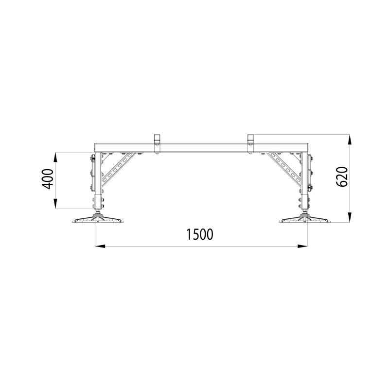 Конструкция опорная для установки оборудования TECHNORAPTOR FOOT 1500х2000 тип 2 HD КМ TR0235