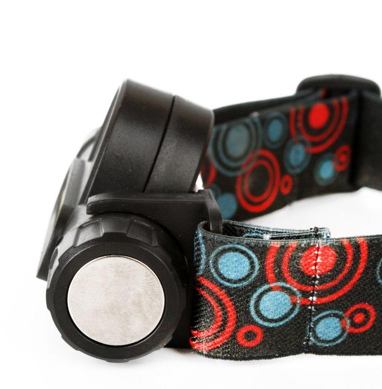 Фонарь аккумуляторный налобный E1340 XPE + COB LED 3Вт 2 режима аккум. 3.7В магнит диммир. черн. (бокс) Ultraflash 14268