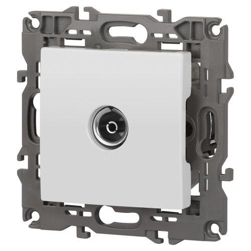 Розетка телевизионная одиночная TV 1мод. Elegance 14-3101-01 IP20 бел. Эра Б0034290