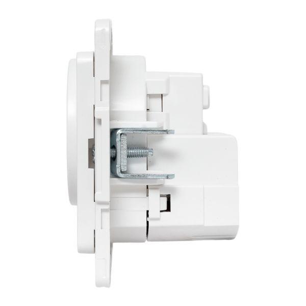 Розетка 1-м СП Стокгольм 16А USB A+C с заземл. защ. шторки винтов. клеммы механизм бел. EKF EYR16-2USB-typeA-typeC