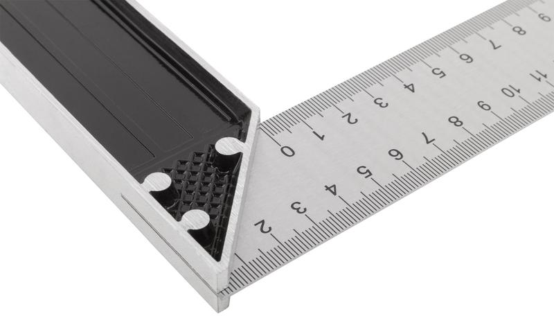 Угольник столярный рифленая шкала алюм. основание 300мм FIT 19462