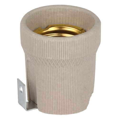 Патрон E27 с держателем керамика бел. Эра Б0069217