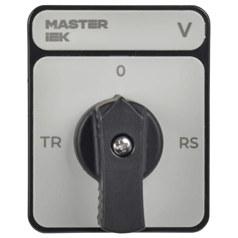 Переключатель кулачковый 10А (сх. 67) стандартная черн. рукоятка MASTER IEK MI-CS10-010-067-K02