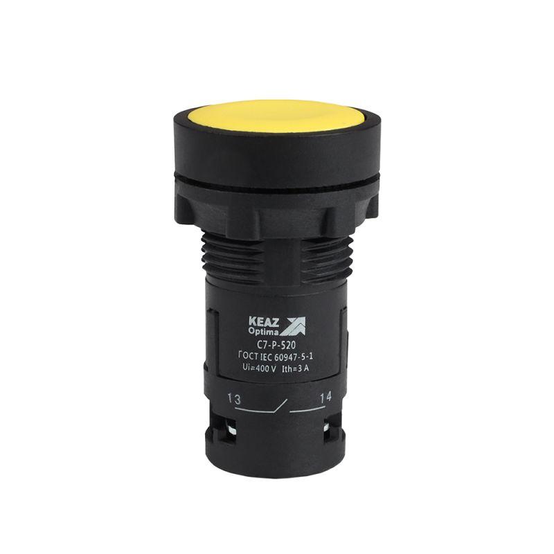 Кнопка OptiSignal Compact D22 С7-P-502 желт. 2НЗ XB7NA54 КЭАЗ 362040