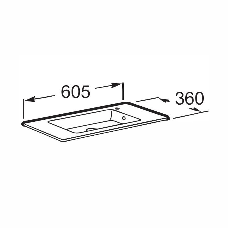 Раковина Roca Debba Unik 32799H00Y встраиваемая сверху