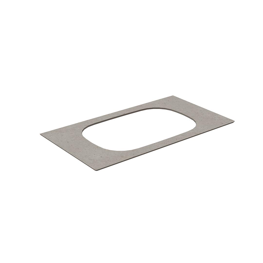 Спец. изд. декоративное для раковин, встраив. сверху MAGICA Риккарди 90 см, серый матовый (без отв.)