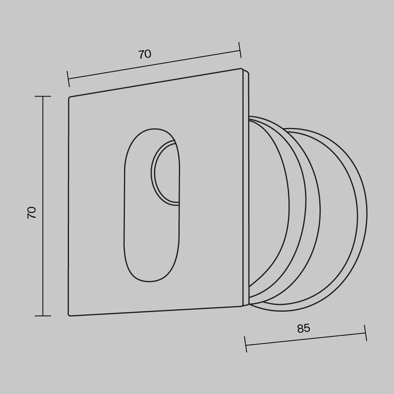 Светильник светодиодный Via Urbana 3Вт 4000К IP54 подсветка для лестниц Maytoni O022-L3GR