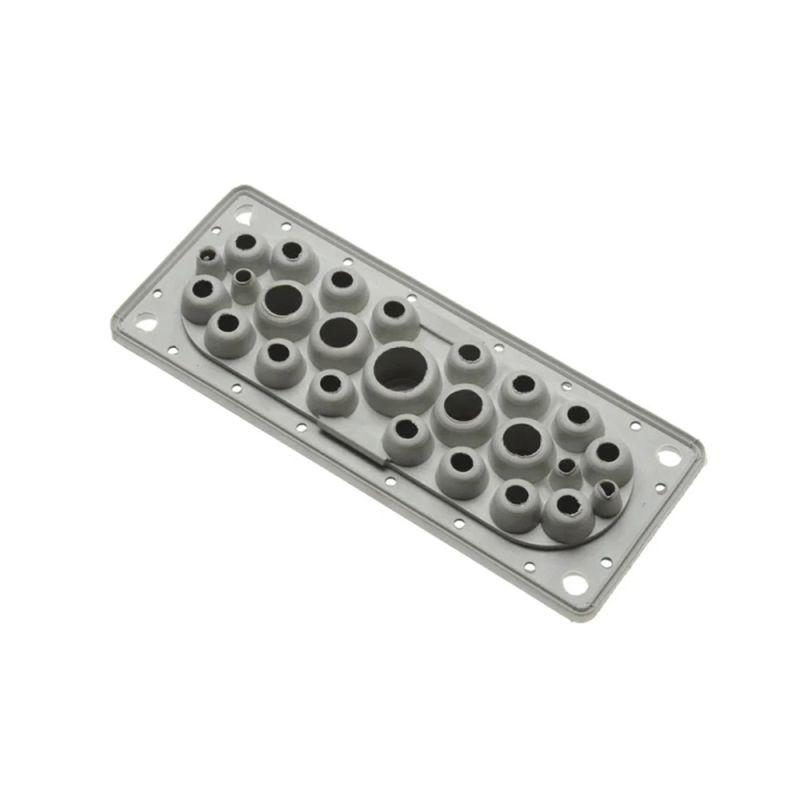 Ввод кабельный мембранный 25 отверстий d5-26мм IP65 сер. Промрукав PR08.26509