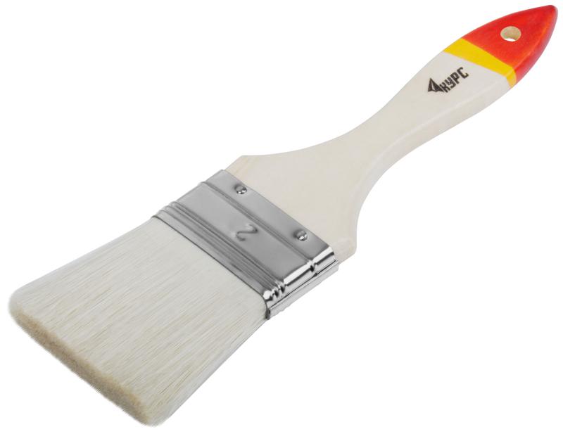 Кисть флейцевая "Модерн" 2дюйм (50мм) искусственная щетина деревянная ручка КУРС 00865