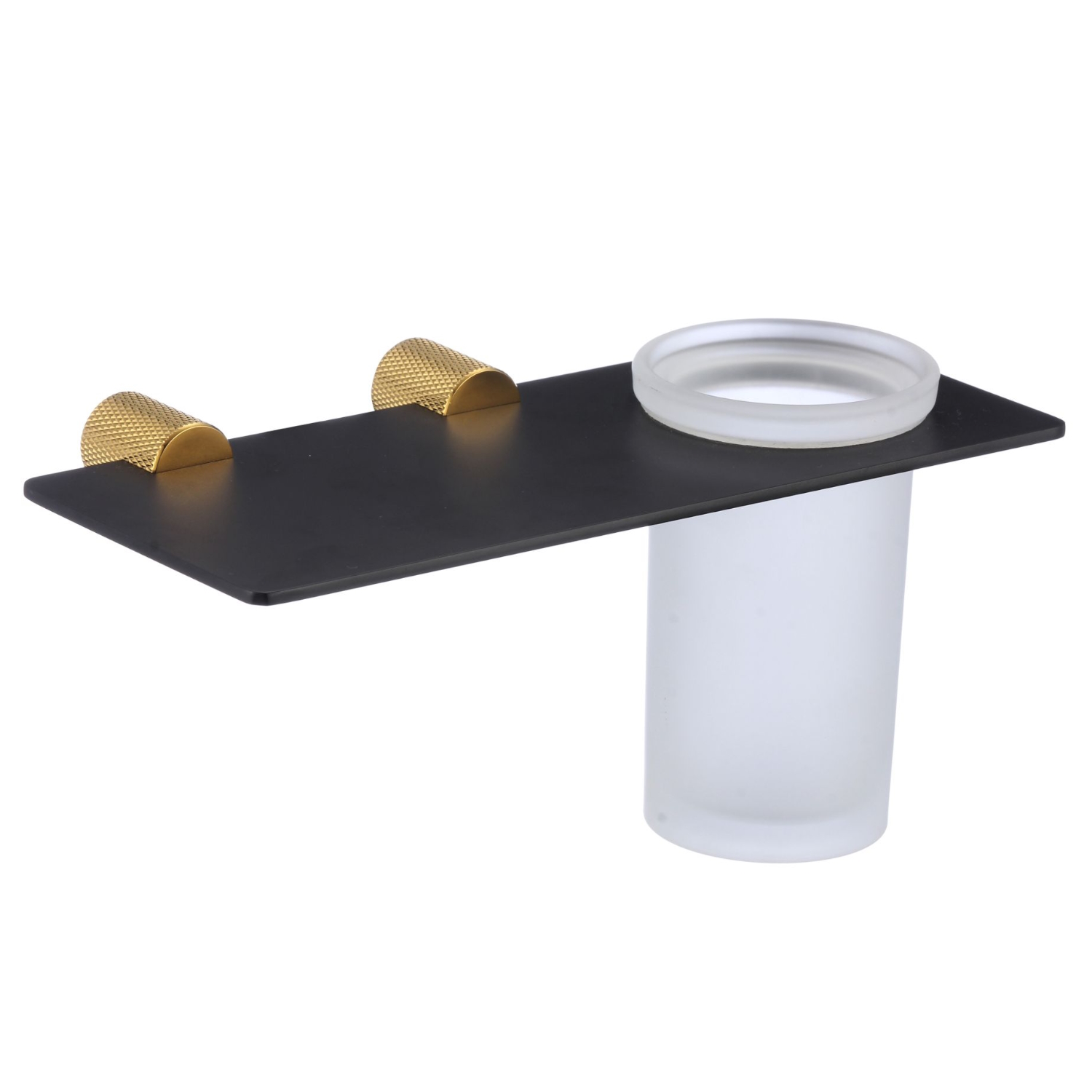 Стакан для ванной комнаты Savol S-002158HB, черный/золото