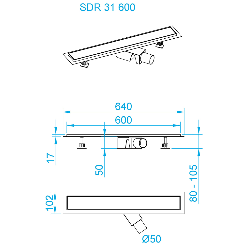 Душевой трап RGW SDR-31B, 47213160-04