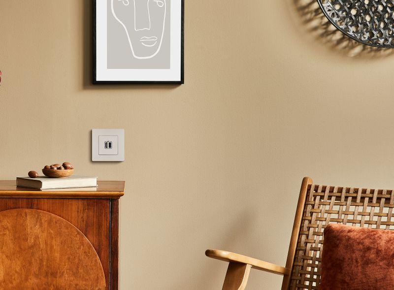 Устройство зарядное Etika с двумя USB-разъемами тип A-тип C 240В/5В 3000мА сл. кость Leg 672336