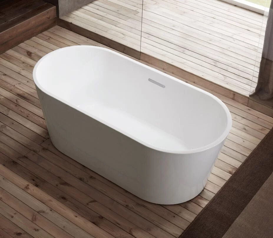 Акриловая ванна ARROW A1702TQU1, 170*80 см, отдельностоящая, со сливом-переливом, белый