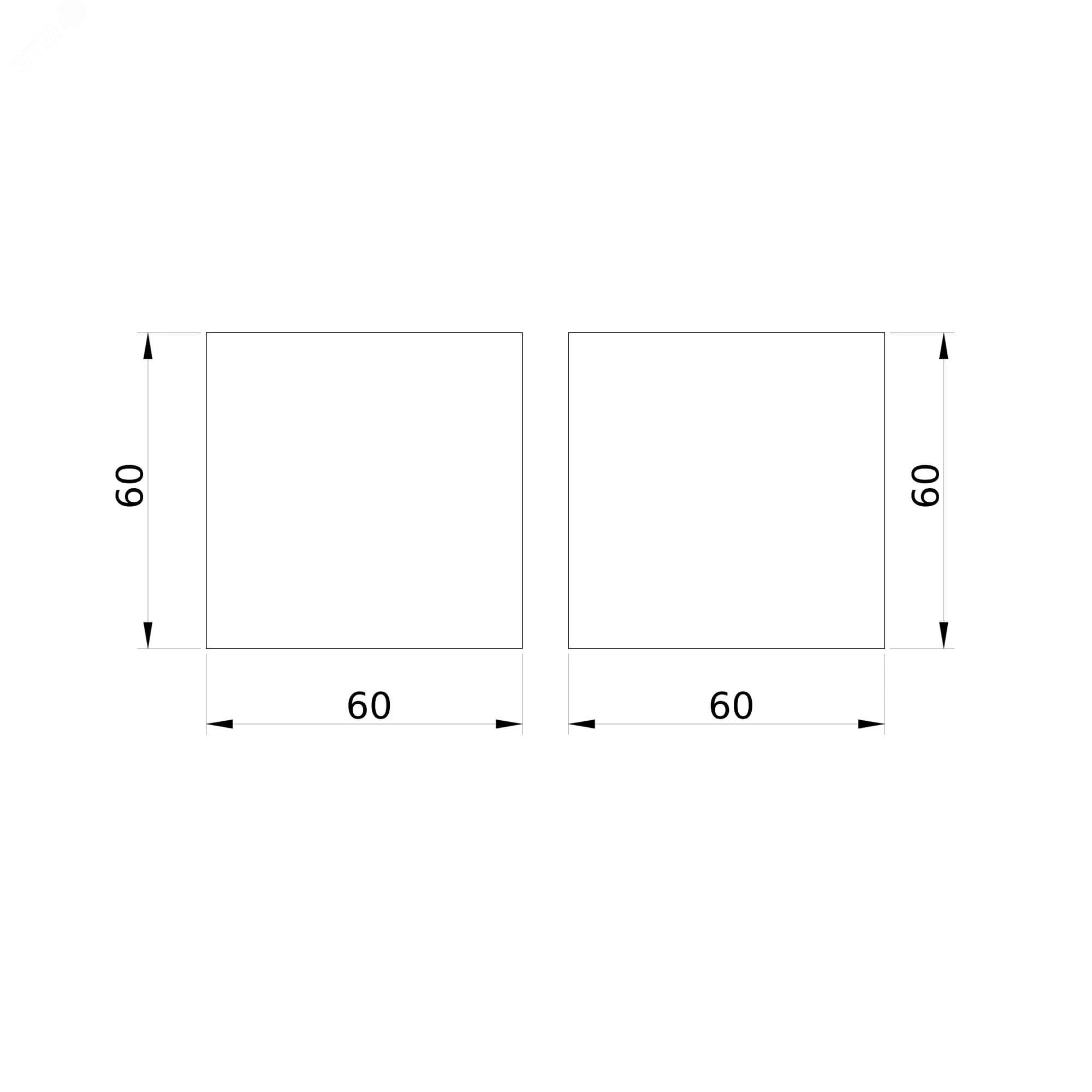 Модуль глухой 60х60 мм