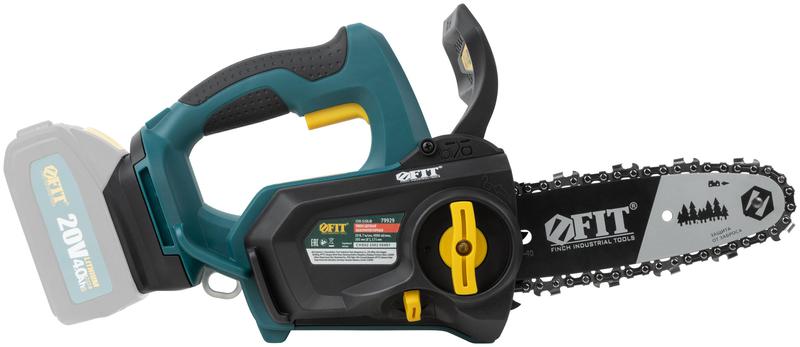 Пила цепная бесщеточная 20В 7м/сек 203 (8дюйм) 175мм 33 100мл резиновые накладки (коробка) FIT 79929