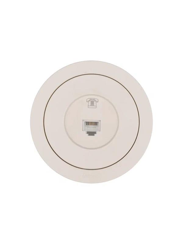 Розетка телефонная СП OSEN RJ11 евро механизм сл. кость LEZARD 743-9088-137