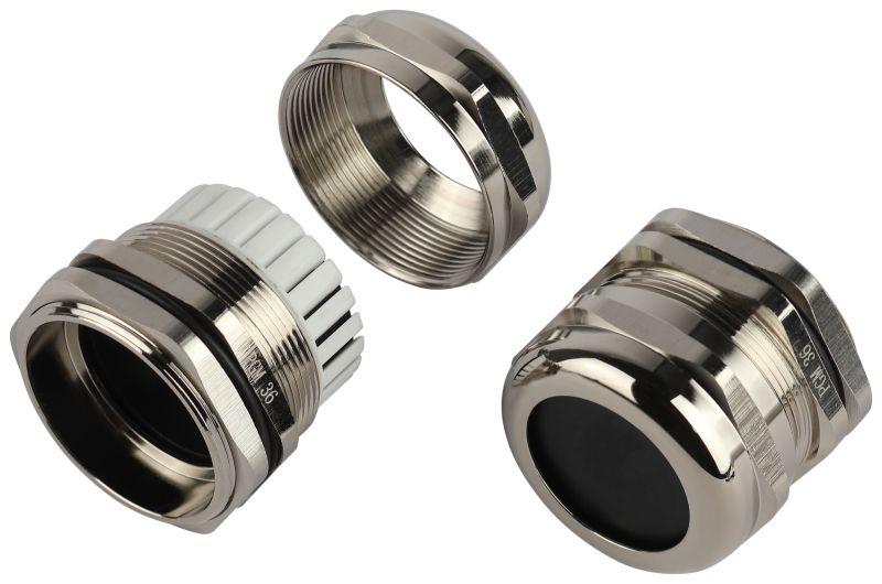 Ввод кабельный (сальник) PGM 36 d25-32мм (d отверст. 47мм) IP68 латунный (уп.3шт) Эра Б0065212